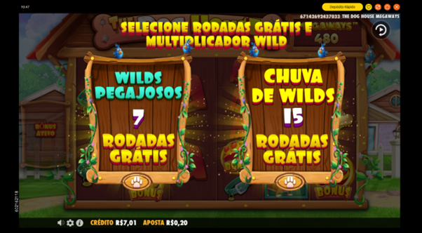 Escolha entre os dois modos de rodadas gr&aacute;tis no The Dog House Megaways. 